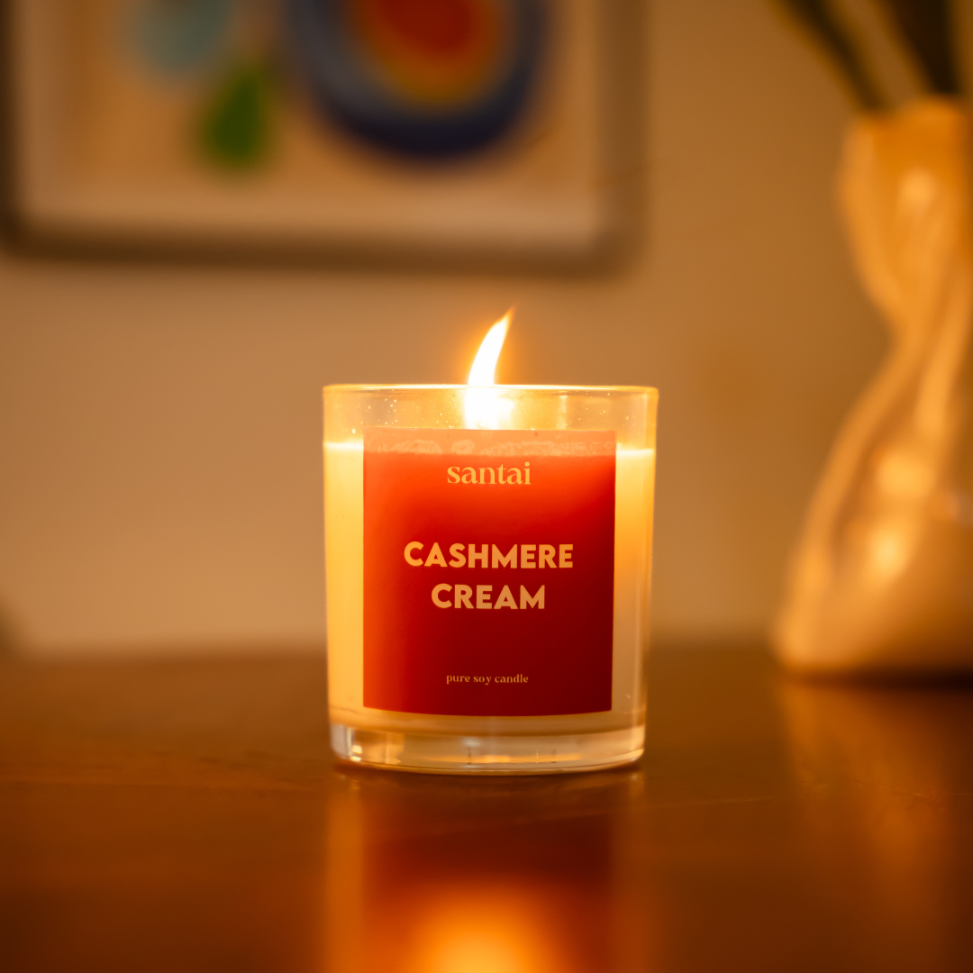 Cashmere Cream Scented Soy Candle - 30hr