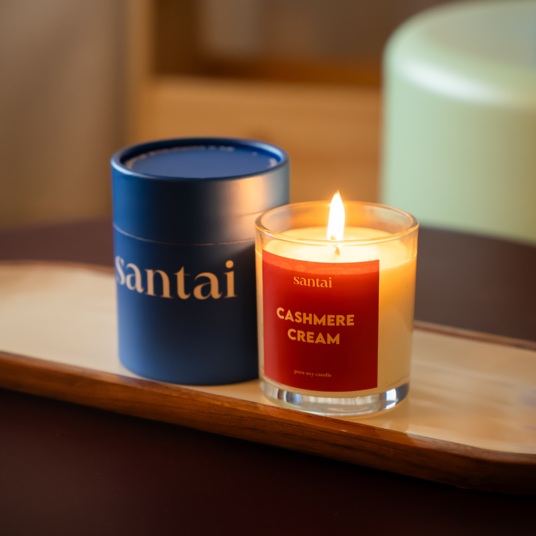Cashmere Cream Scented Soy Candle - 30hr