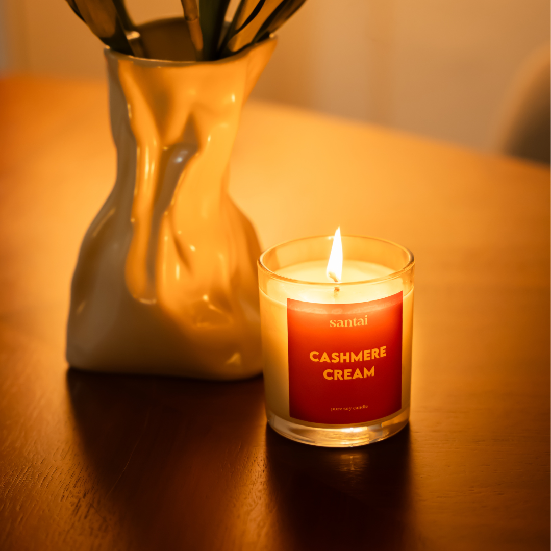 Cashmere Cream Scented Soy Candle - 30hr
