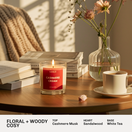 Cashmere Cream Scented Soy Candle - 30hr