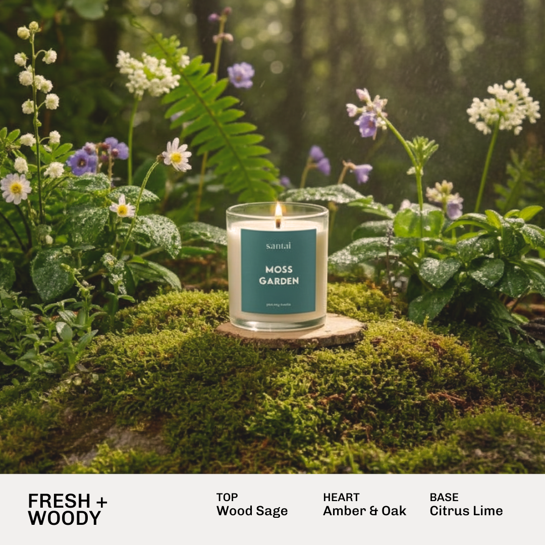 Moss Garden Scented Soy Candle - 30hr