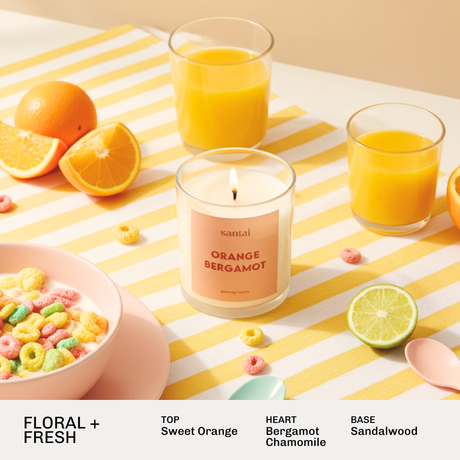 Orange Bergamot Scented Soy Candle - 30hr