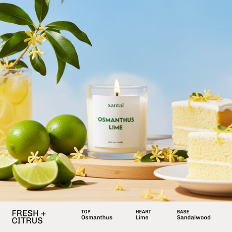 Osmanthus Lime Scented Soy Candle - 30hr