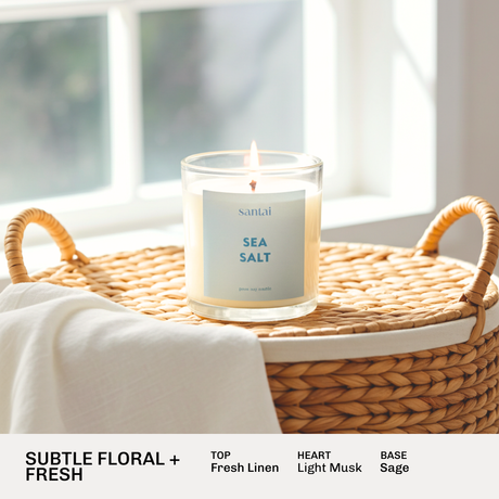 Sea Salt Scented Soy Candle - 30hr